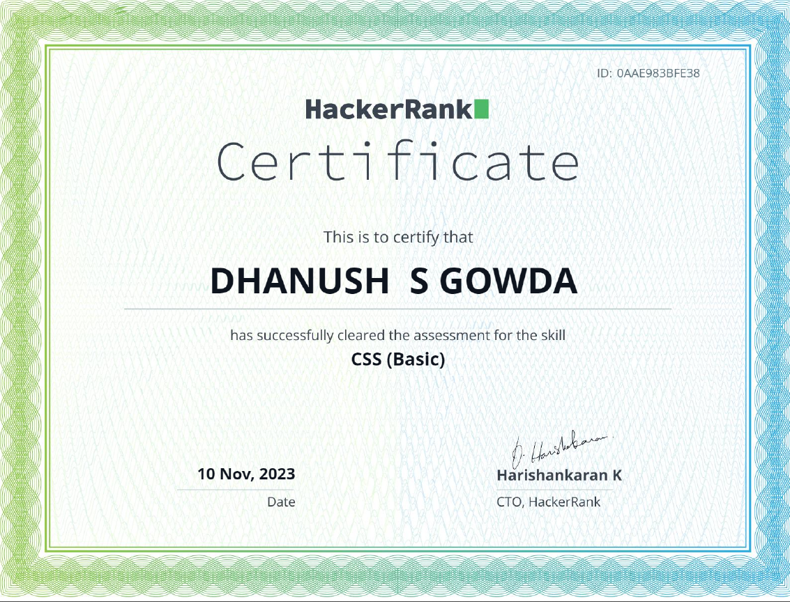 CSS basics by HackerRank